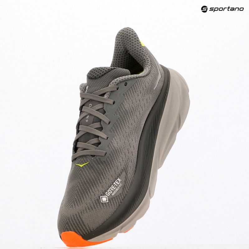 Кросівки для бігу чоловічі HOKA Clifton 9 GTX asphalt grey/gravel 9