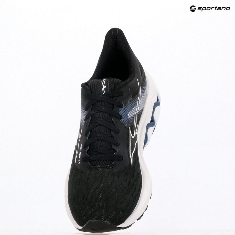 Кросівки для бігу чоловічі Mizuno Wave Equate 9 black/white/vintage indigo 9