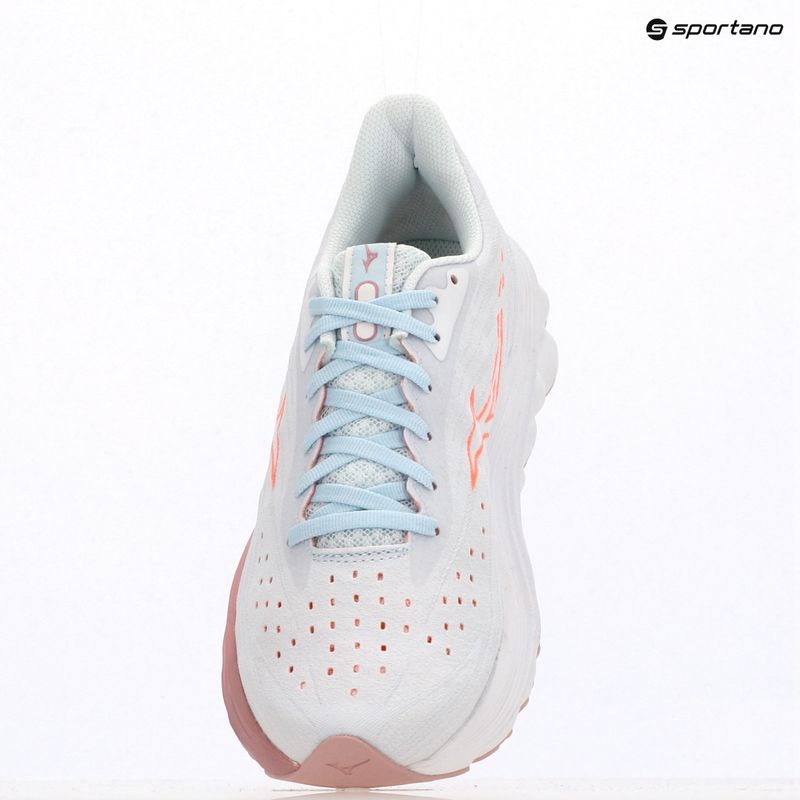 Кросівки для бігу жіночі Mizuno Wave Skyrise 6 nantucket breeze/striking coral/bleach mauve 9