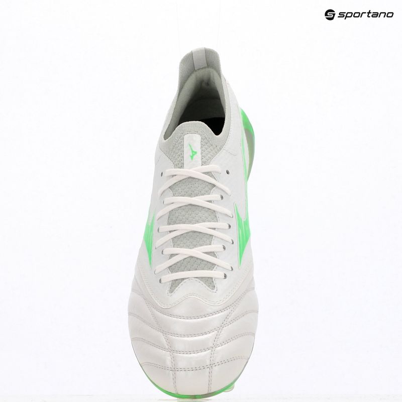 Чоловічі футбольні бутси Mizuno Morelia Neo IV Β Elite MD white/neon green/cool gray 3c 9