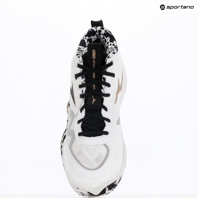 Кросівки волейбольні Mizuno Wave Momentum Elite Mid white/black/ge gold 15