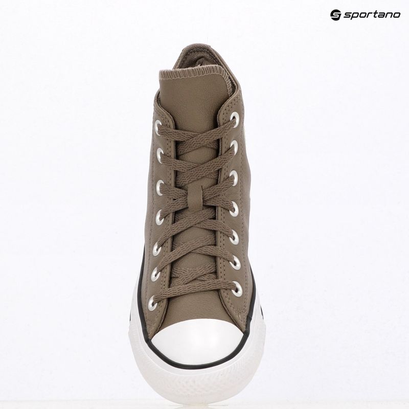 Кеди Converse Chuck Taylor All Star Faux Leather Hi classic taupe/dark matter 9