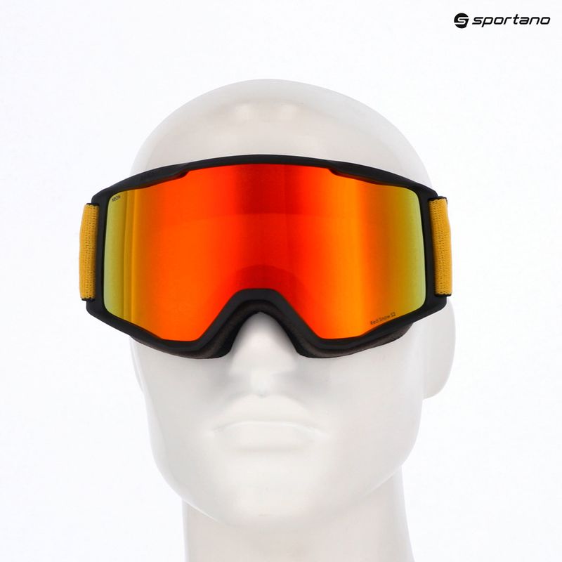 Окуляри гірськолижні Red Bull SPECT Neon black/orange with red mirror 6
