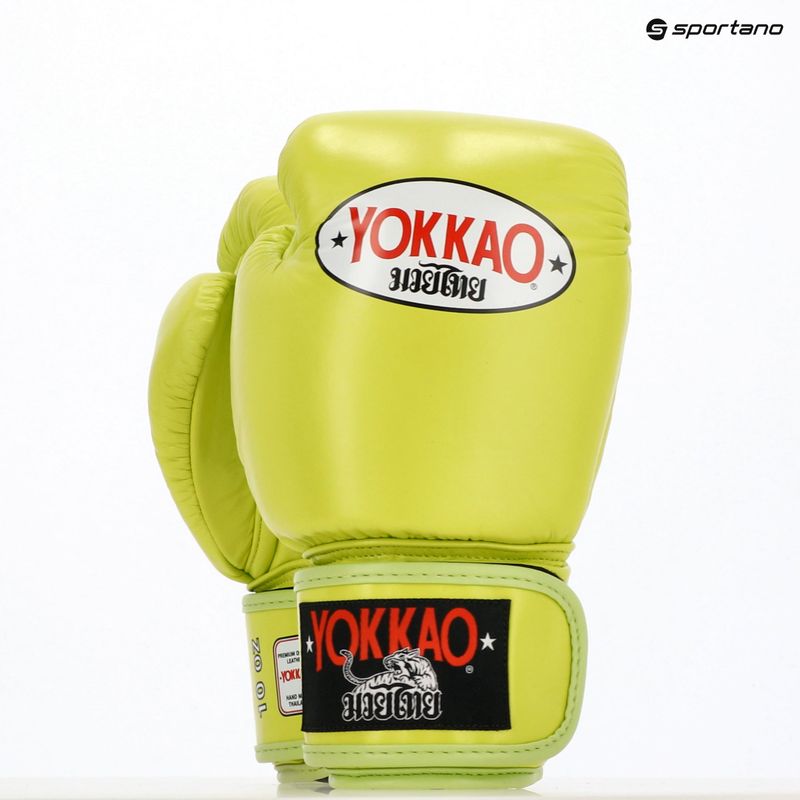 Чоловічі боксерські рукавички YOKKAO Matrix lime punch 5