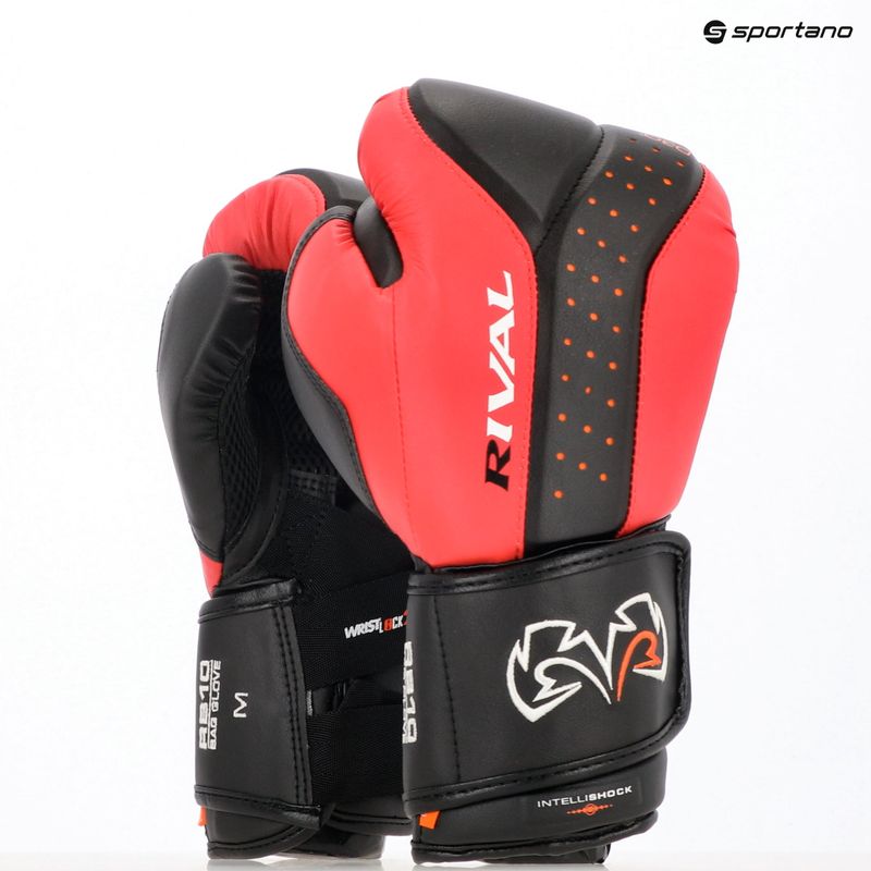 Рукавиці боксерські Rival RB10 Intelli-Shock Bag black/red 3