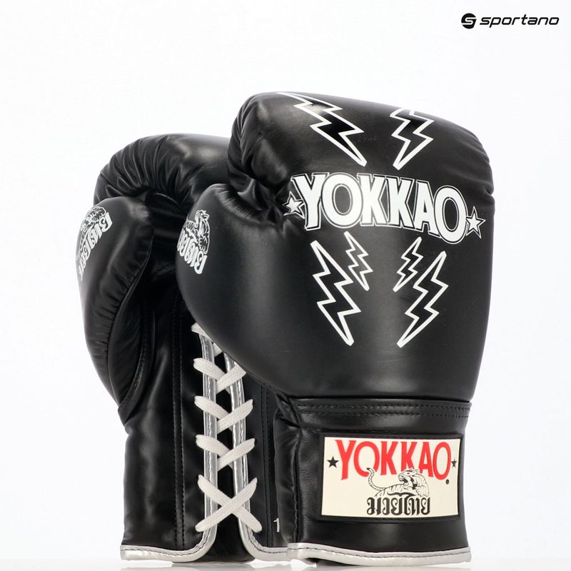 Рукавиці боксерські чоловічі YOKKAO Stadium Lace Up black 5