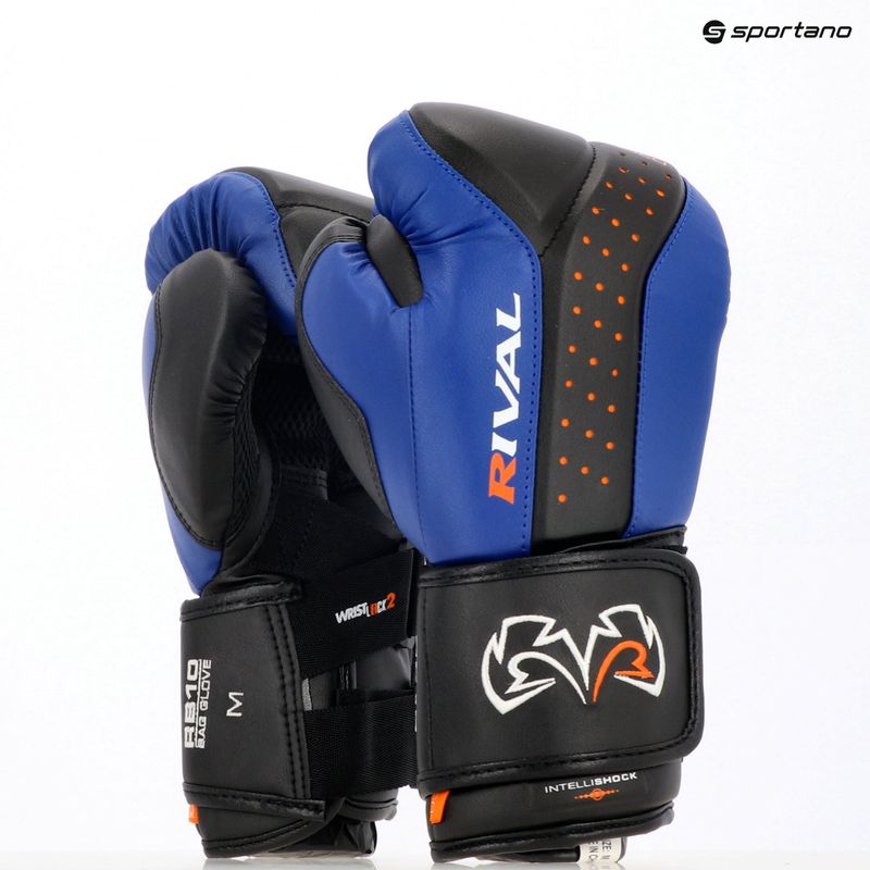 Рукавиці боксерські Rival RB10 Intelli-Shock Bag black/blue 3
