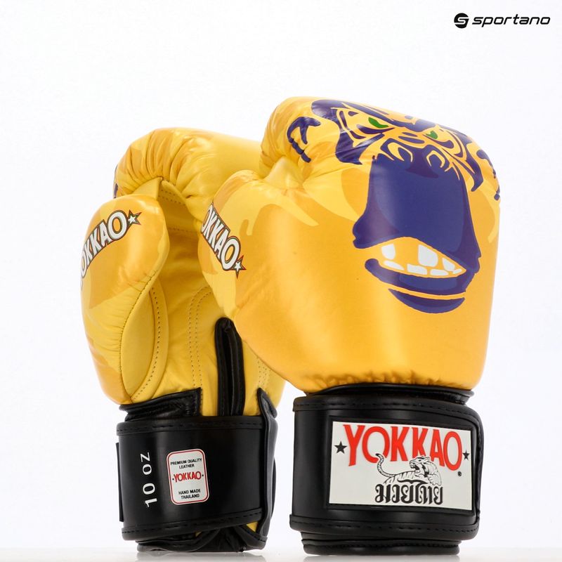 Рукавиці боксерські чоловічі YOKKAO Primate yellow 5