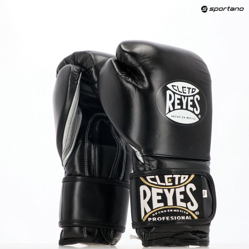 Боксерські рукавички Cleto Reyes Velcro Sparring чорні/сріблясті 3