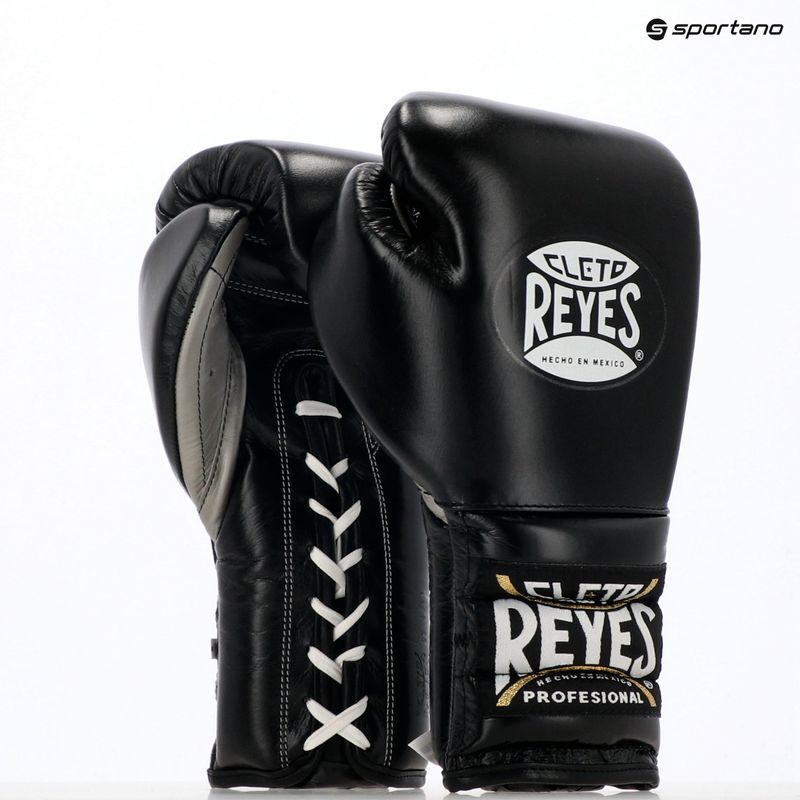 Рукавиці боксерські Cleto Reyes Lace Up Sparring black 3