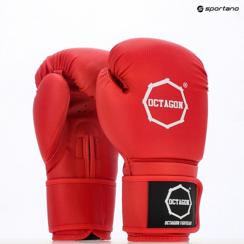 Рукавиці боксерські Octagon Kevlar red 8