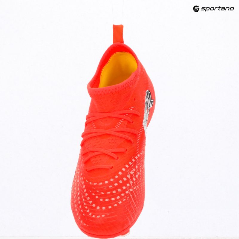 Кросівки футбольні дитячі PUMA Future 9 Match FG/AG Jr glowing red/puma white/puma black/puma silver 9