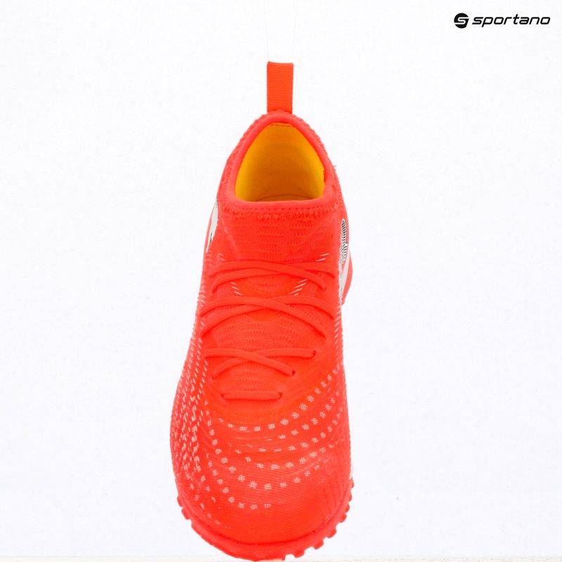 Кросівки футбольні дитячі PUMA Future 9 Match TT + Mid Jr glowing red/puma white/puma black/puma silver 10