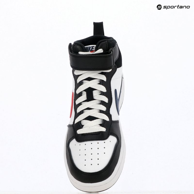 Кросівки дитячі Nike Court Borough Mid 2 white/white/black/university red 10