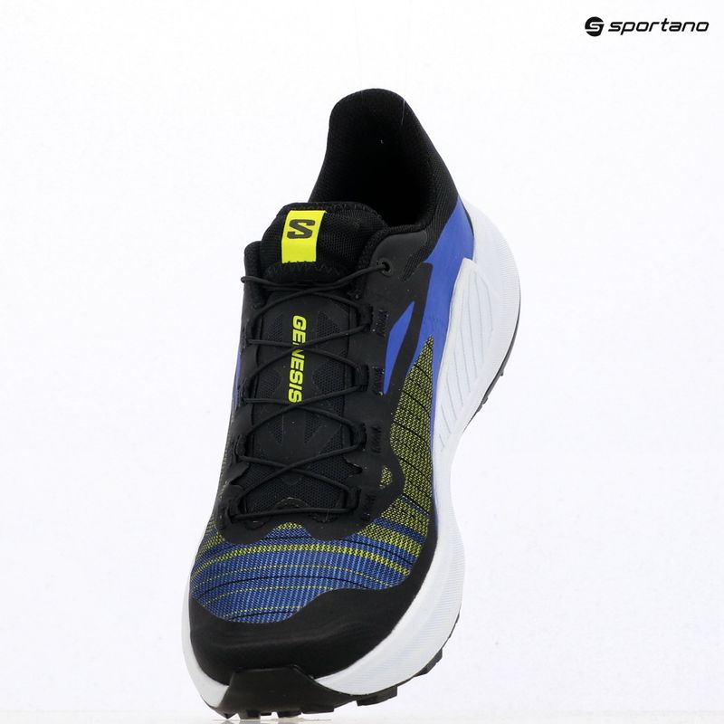 Кросівки для бігу чоловічі Salomon Genesis black/acid lime/bluing 10