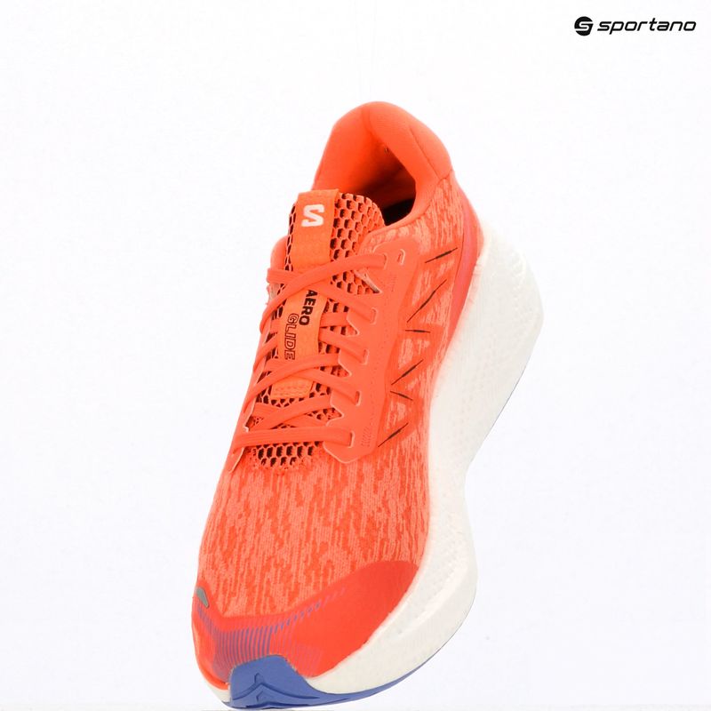 Кросівки для бігу чоловічі Salomon Aero Glide 4 neon flame/white/persia 12
