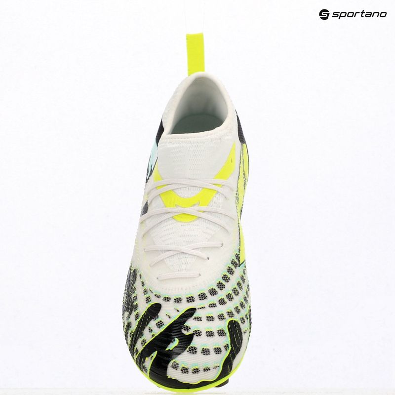 Кросівки футбольні дитячі PUMA Future 9 Match Creativity Fg/Ag Jr yellow alert/mint jelly/puma white/puma black 9