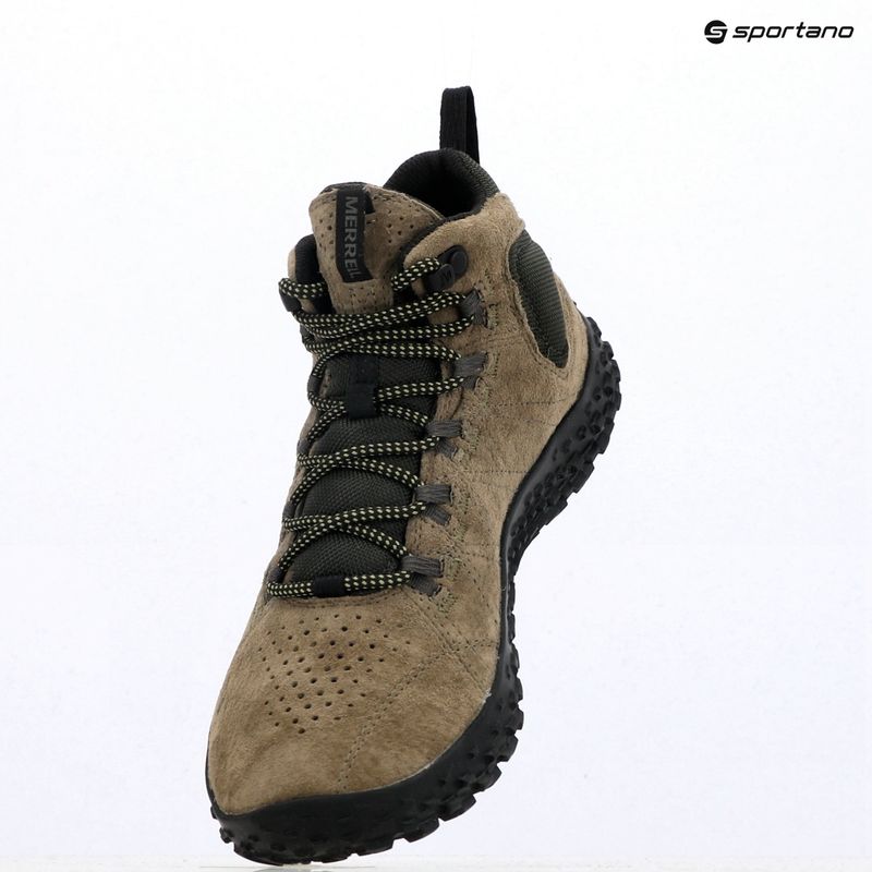 Черевики barefoot чоловічі Merrell Wrapt Mid WP olive/black 9