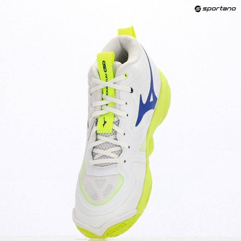 Кросівки волейбольні Mizuno Wave Momentum Elite Mid white/lightning yellow/dazzling blue 9
