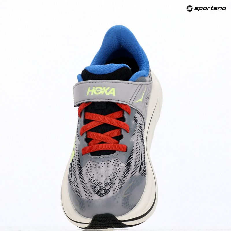 Кросівки для бігу дитячі HOKA Clifton 10 foggy grey/black 18