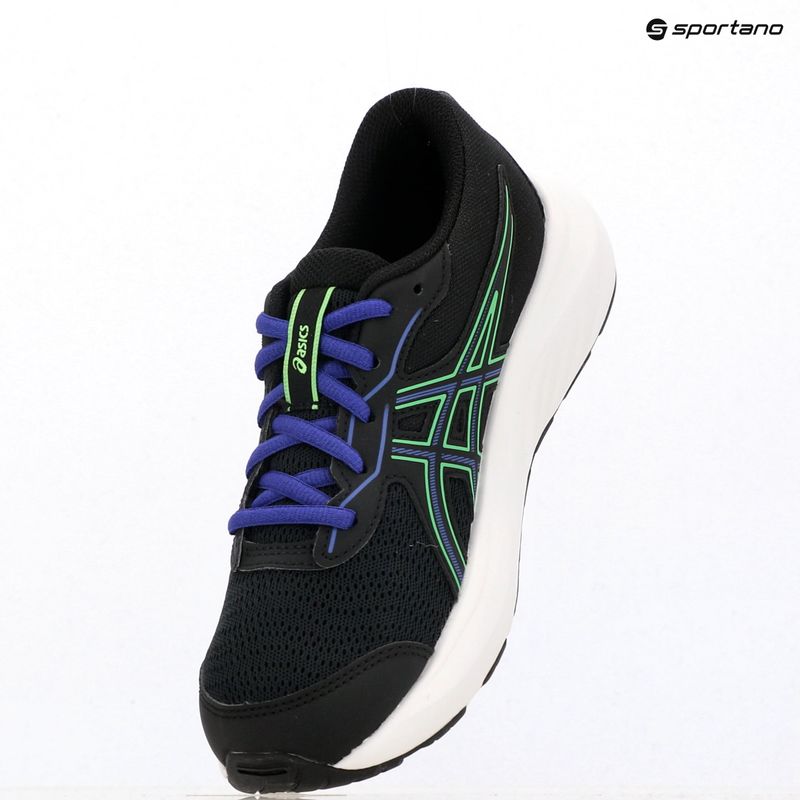 Кросівки для бігу дитячі ASICS Contend 9 GS black/vital green 17