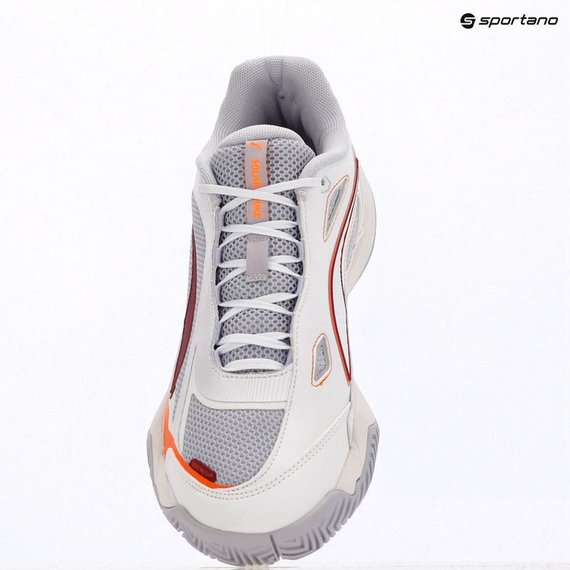 Кросівки гандбольні жіночі PUMA Solarstrike 4 puma white/heat fire/lilac crush berry 9