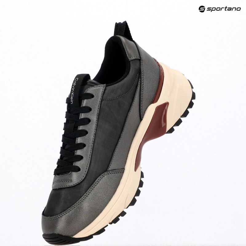 Кросівки жіночі Calvin Klein HW0HW02999 Hike Runner Organza Met Leather gun metal/bordeaux 9