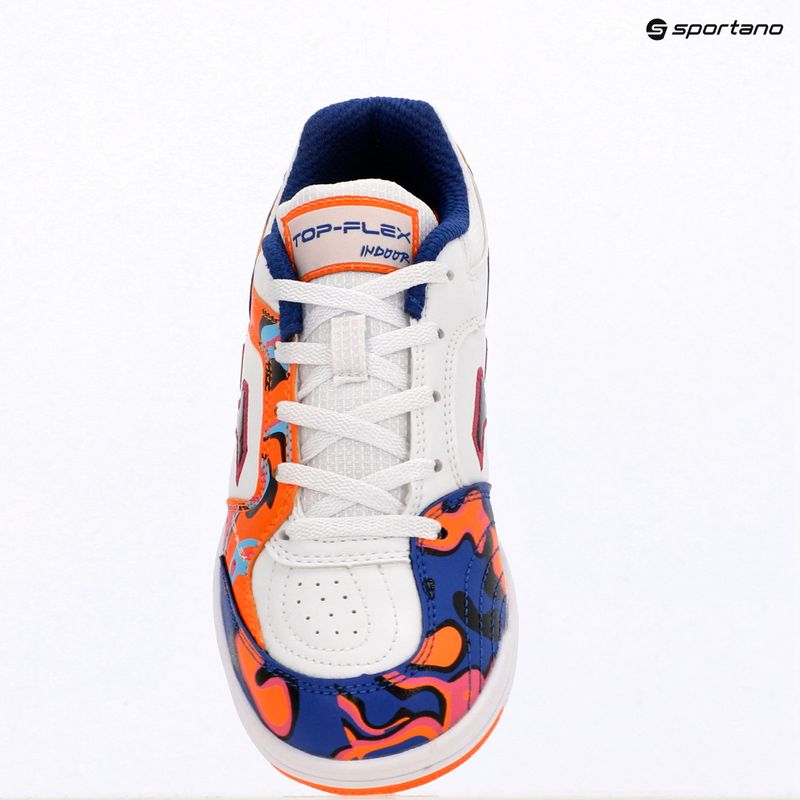 Кросівки футбольні дитячі Joma Top Flex Jr IN white-orange 9