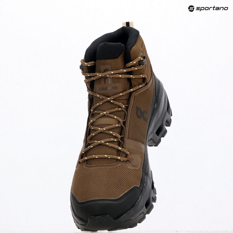 Черевики туристичні чоловічі On Cloudrock Mid Waterproof earth/black 3