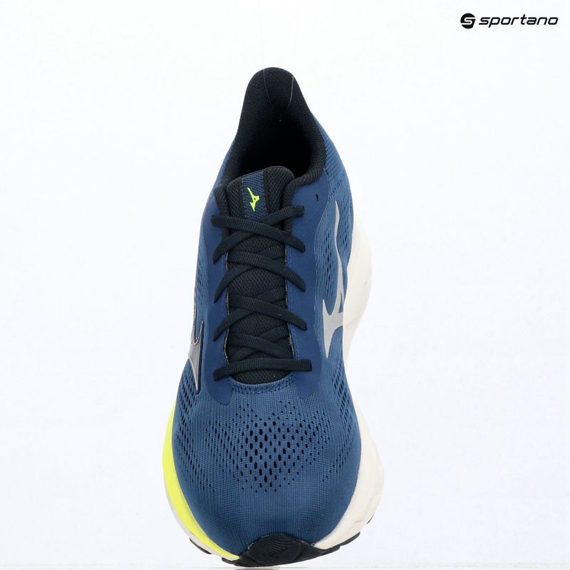Кросівки для бігу чоловічі Mizuno Wave Serene 2 estate blue/silver/lightning yellow 3