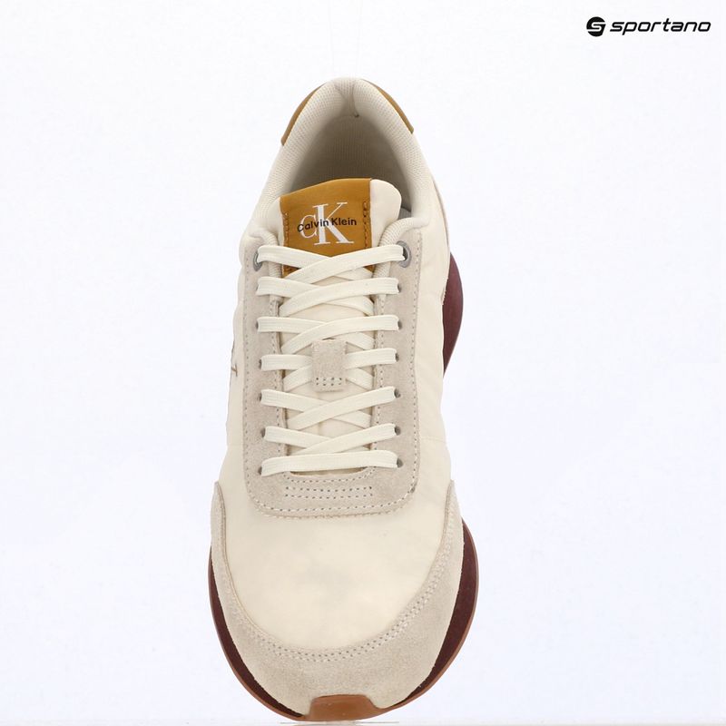 Кросівки чоловічі Calvin Klein YM0YM01361 Retro Runner Ess Mix Mat white swan/tofu/amber gold 9