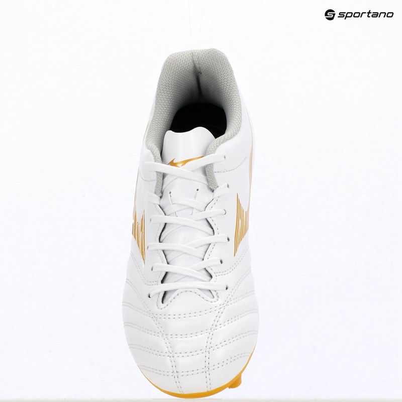 Кросівки футбольні дитячі Mizuno Monarcida Neo III Select FG white/mp gold 11