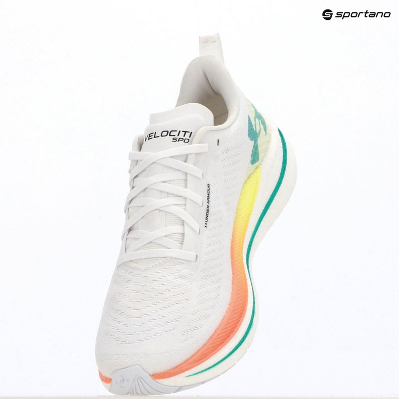 Кросівки для бігу жіночі Under Armour Velociti SPD white/orange bloc/metallic silver 9