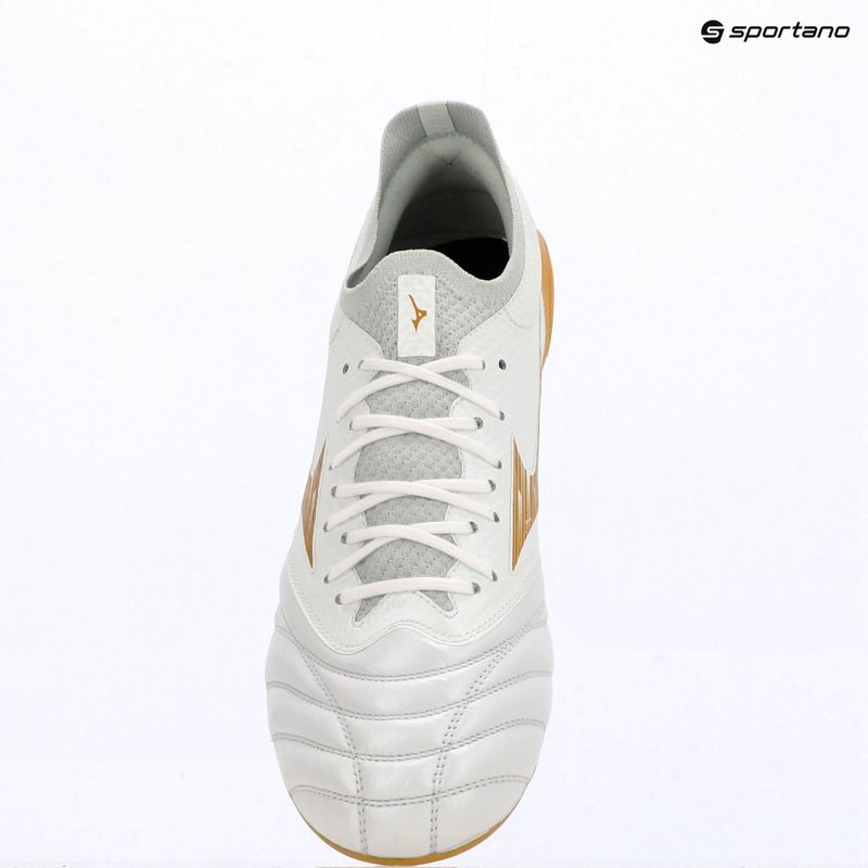 Кросівки футбольні Mizuno Morelia Neo IV Beta Elite AG white/mp gold/cool gray 3c 12