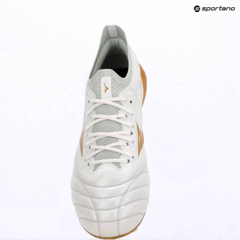Кросівки футбольні Mizuno Morelia Neo IV Beta Elite FG white/mp gold/cool gray 3c 12