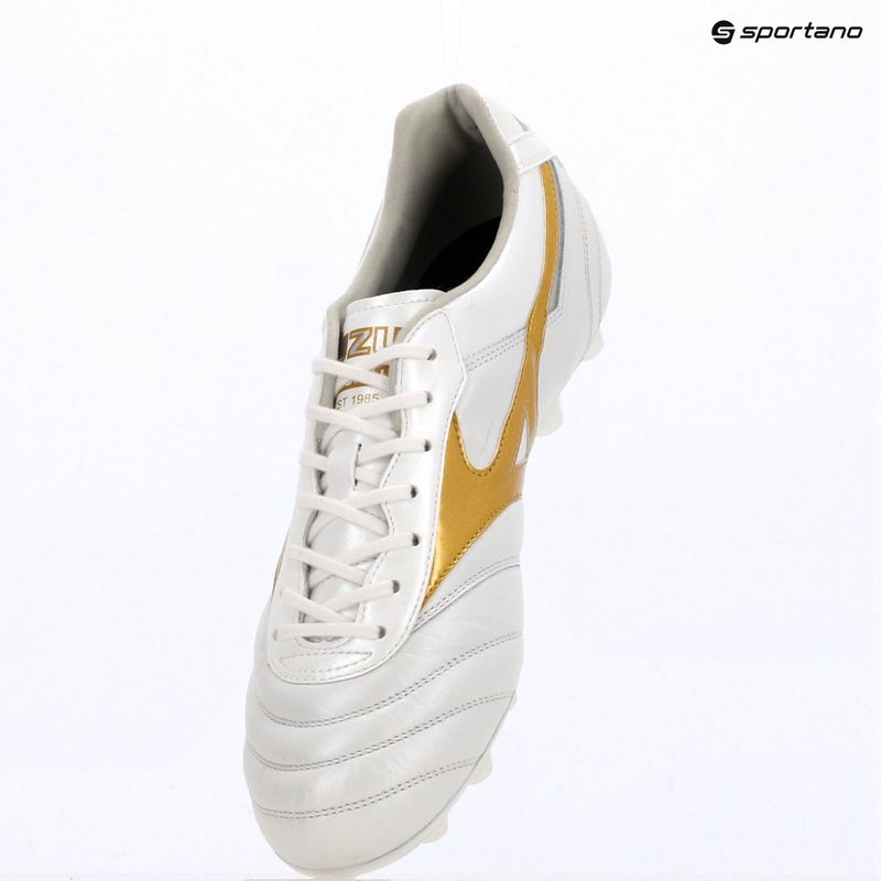Кросівки футбольні Mizuno Morelia II Elite FG white/football gold/galaxy silver 12