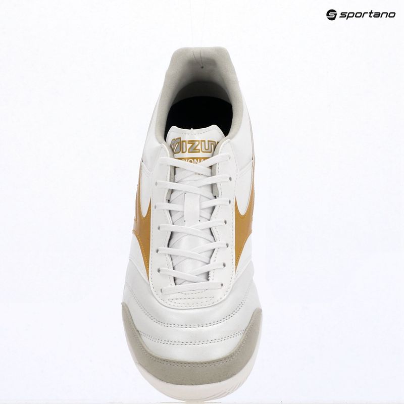 Кросівки футбольні Mizuno Morelia Sala Elite IN white/football gold/galaxy sil 12