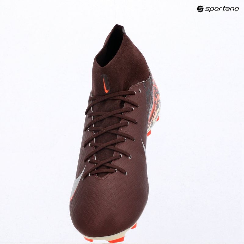 Кросівки футбольні чоловічі Nike United Mercurial Superfly 10 Academy MG burgundy crush/metallic silver 9