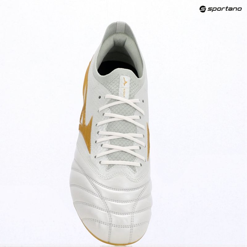 Кросівки футбольні Mizuno Morelia Neo IV Beta Japan AG white/mp gold/cool gray 3c 12