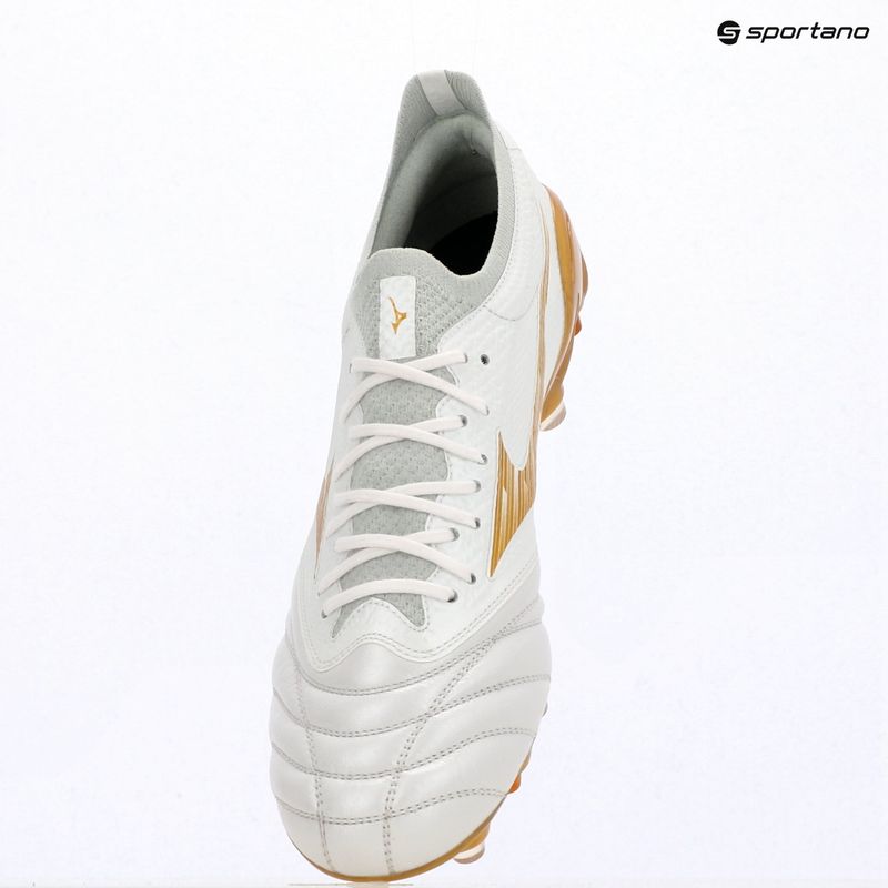 Кросівки футбольні Mizuno Morelia Neo IV Beta Elite Mix white/mp gold/cool gray 3c 12