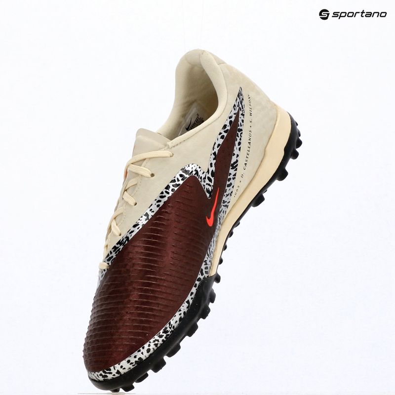 Кросівки футбольні чоловічі Nike United Phantom 6 Low Academy TF burgundy crush/fossil/university red 14