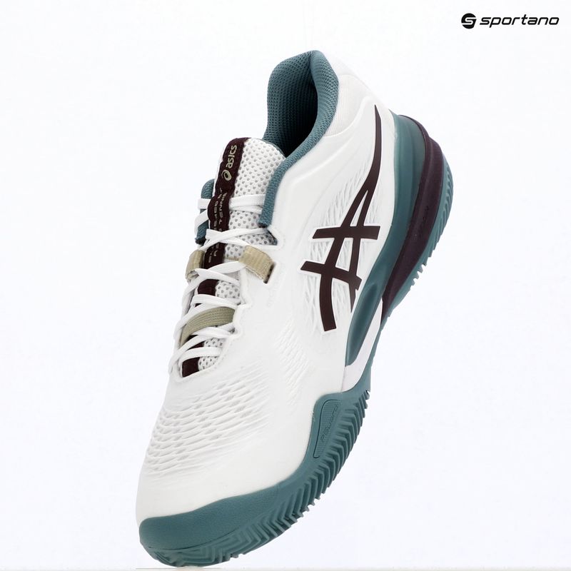Кросівки тенісні чоловічі ASICS Gel-Resolution X Clay white/dark aubergine 9