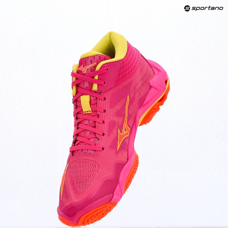 Кросівки волейбольні Mizuno Wave Lightning Elite Mid pink tetra/fortune yellow/light 15