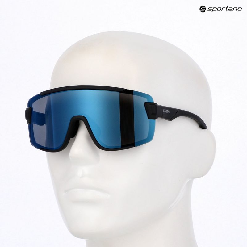 Окуляри сонцезахисні Smith Wildcat matte black/chrp polarized blue mirror/clear 5
