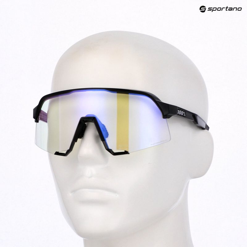 Окуляри сонцезахисні 100% S3 LE gloss black/purple flash mirror photochromic 8