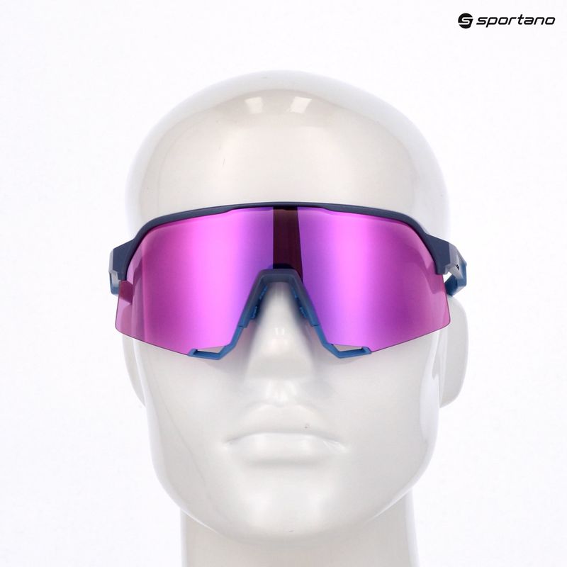 Окуляри сонцезахисні 100% S3 satin storm metallic/purple mirror 8