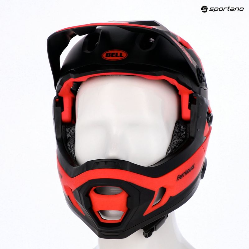 Шолом велосипедний Bell FF Super DH MIPS Spherical fasthouse matte gloss red/black 7