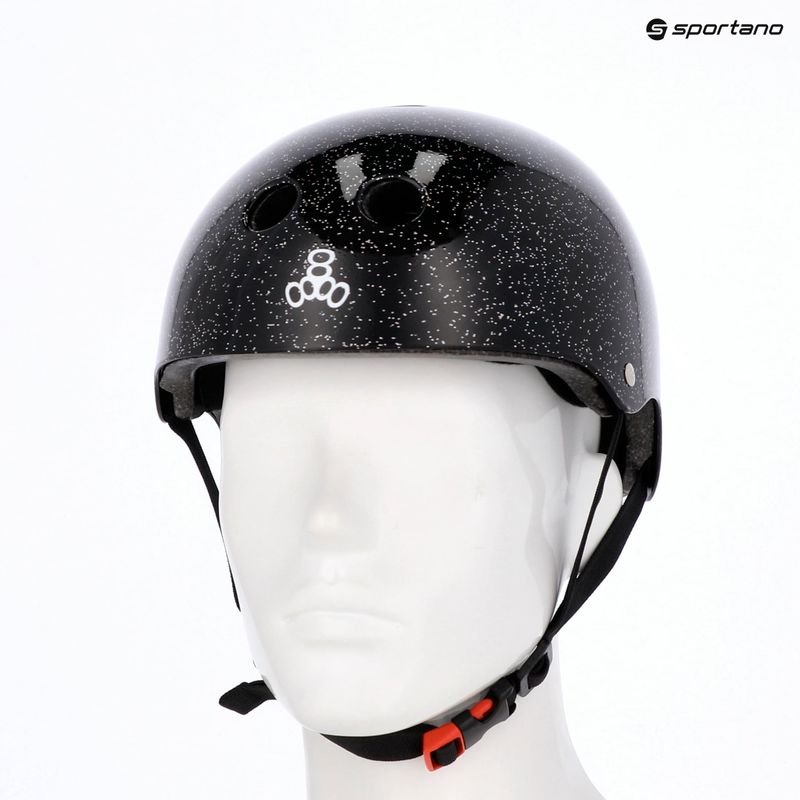Шолом Triple Eight The Certified Sweatsaver black glitter 5