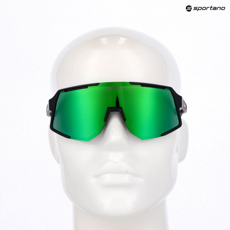Окуляри сонцезахисні UVEX Sequenze black matt/miror green 7