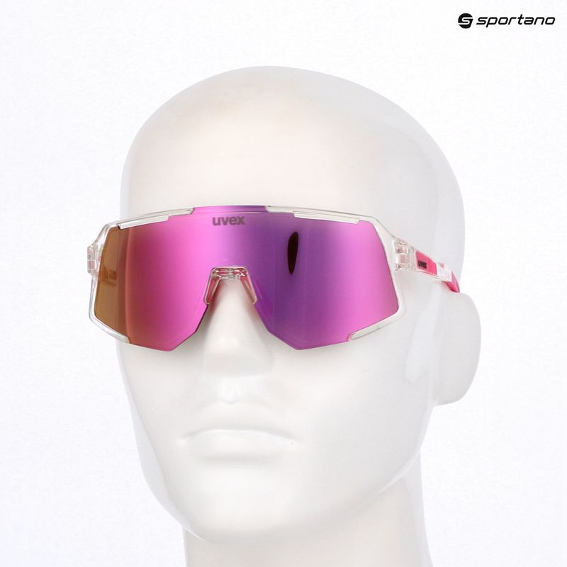 Окуляри сонцезахисні UVEX Sequenze clear/mirror pink 7